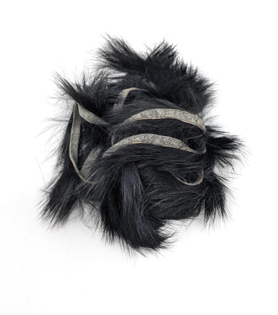Hareline Crosscut Rabbit Strips Black Hair, Fur