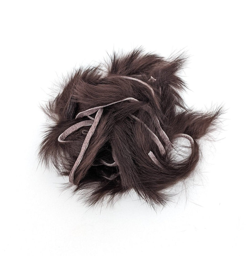 Hareline Crosscut Rabbit Strips Dark Brown Hair, Fur