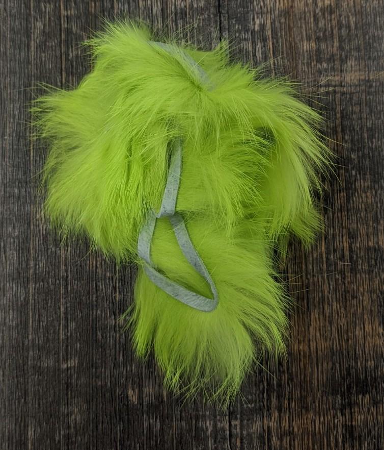 Hareline Crosscut Rabbit Strips Fl. Chartreuse Hair, Fur