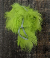 Hareline Crosscut Rabbit Strips Fl. Chartreuse Hair, Fur