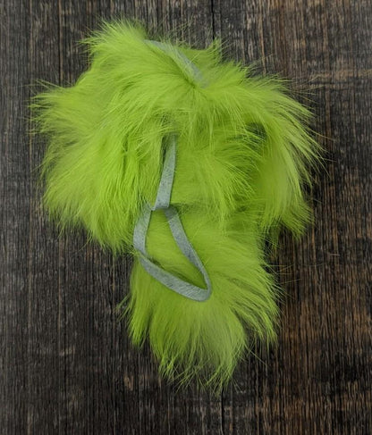 Hareline Crosscut Rabbit Strips Fl. Chartreuse Hair, Fur