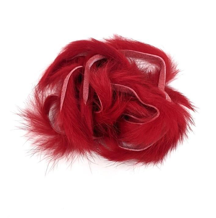 Hareline Crosscut Rabbit Strips Red Hair, Fur