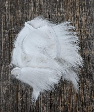 Hareline Crosscut Rabbit Strips White Hair, Fur