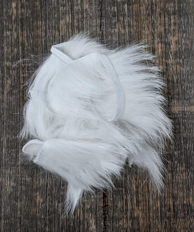 Hareline Crosscut Rabbit Strips White Hair, Fur