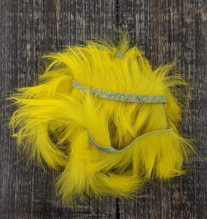 Hareline Crosscut Rabbit Strips Yellow Hair, Fur