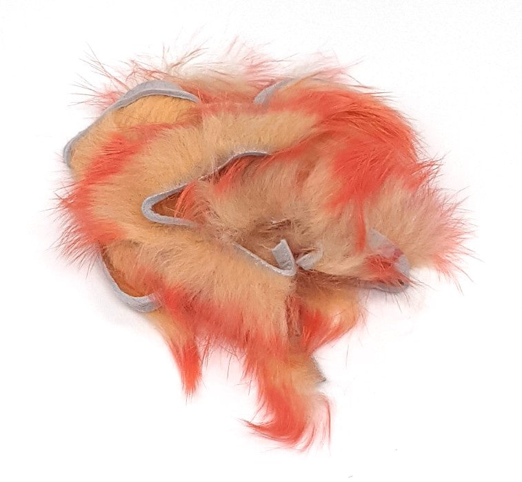 Hareline Crosscut Two-Tone Rabbit Flesh Strip #281 Peachy Pink Hair, Fur