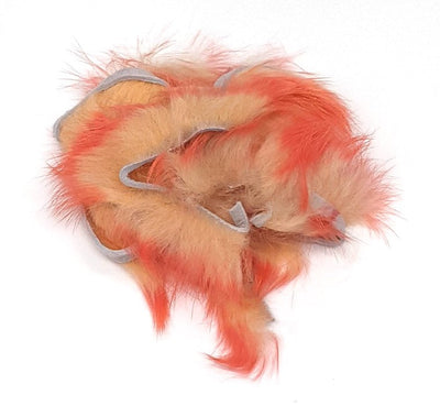 Hareline Crosscut Two-Tone Rabbit Flesh Strip #281 Peachy Pink Hair, Fur