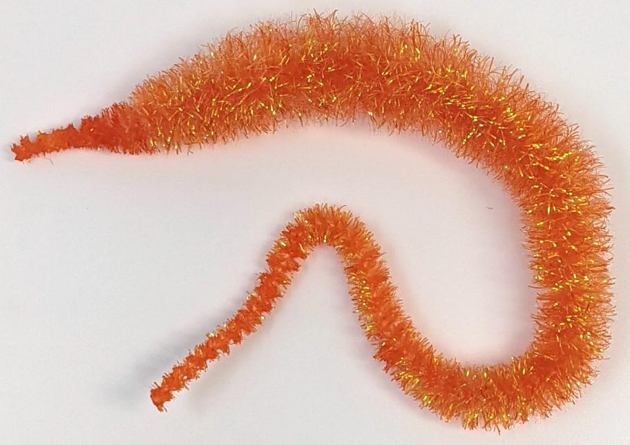 Hareline Crystal Tails 9 Inch #271 Orange Chenilles, Body Materials