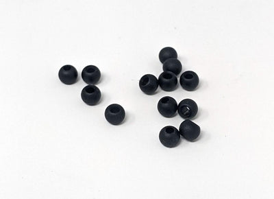 Hareline Dazzle Brass Bead 24 Pack Matte Black #224 / 3/32 Beads, Eyes, Coneheads