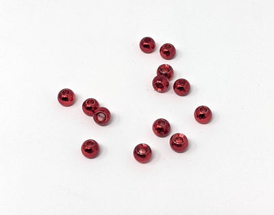 Hareline Dazzle Brass Bead 24 Pack Metallic Red #310 / 5/64" Beads, Eyes, Coneheads