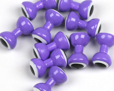 Hareline Double Pupil Lead Eyes #12 Purple w/ White & Black Pupil / Large 5.5mm Beads, Eyes, Coneheads