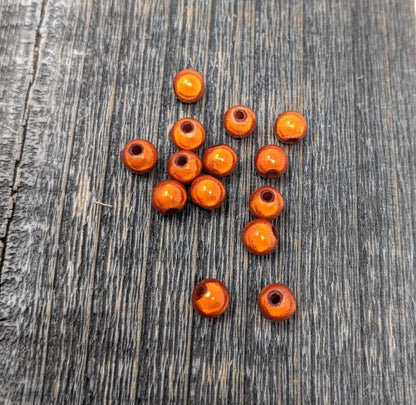 Hareline Dubbin 3D Beads Orange Beads, Eyes, Coneheads