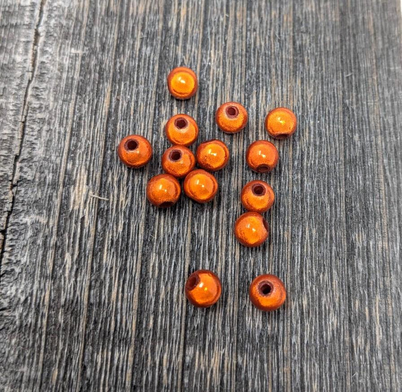 Hareline Dubbin 3D Beads Orange Beads, Eyes, Coneheads