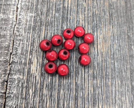 Hareline Dubbin 3D Beads Red Beads, Eyes, Coneheads