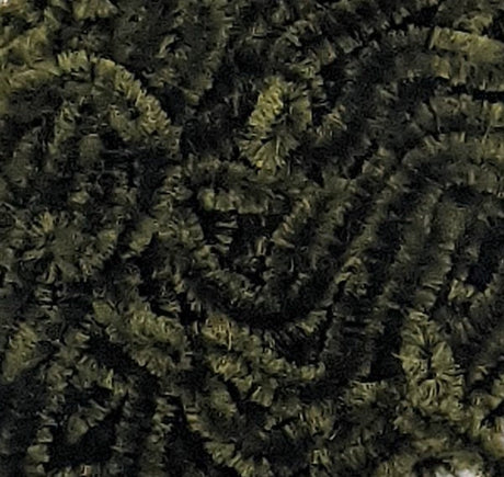 Hareline Dubbin Chenille Dark Olive / Fine Chenilles, Body Materials