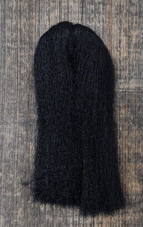 Hareline Dubbin Ice Fur Black Flash, Wing Materials
