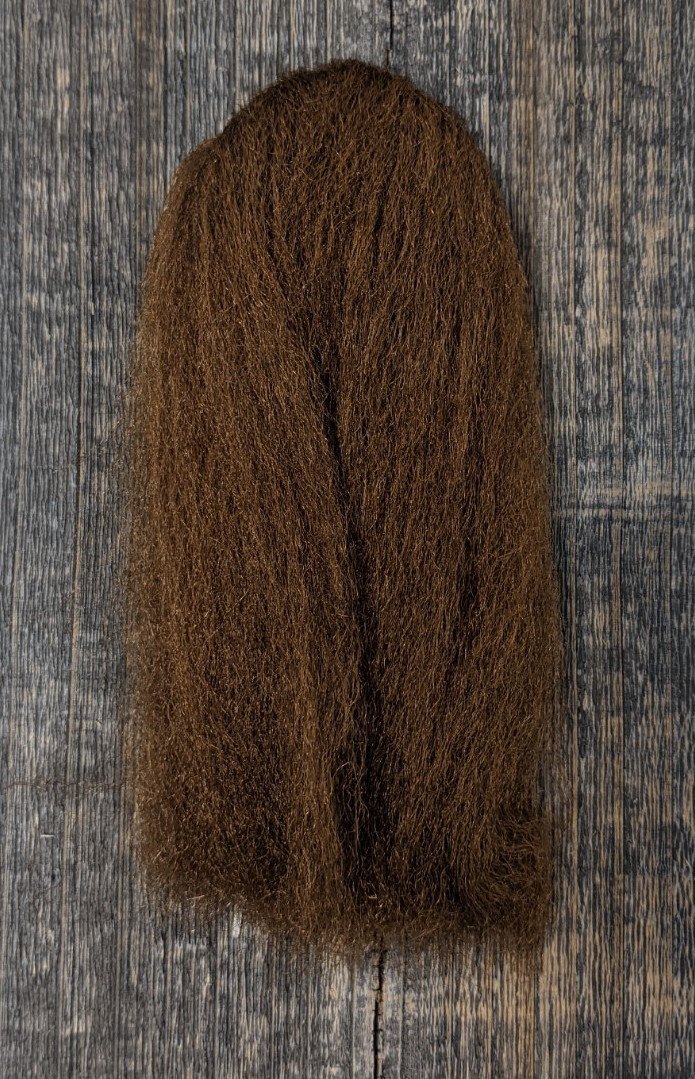 Hareline Dubbin Ice Fur Brown Flash, Wing Materials