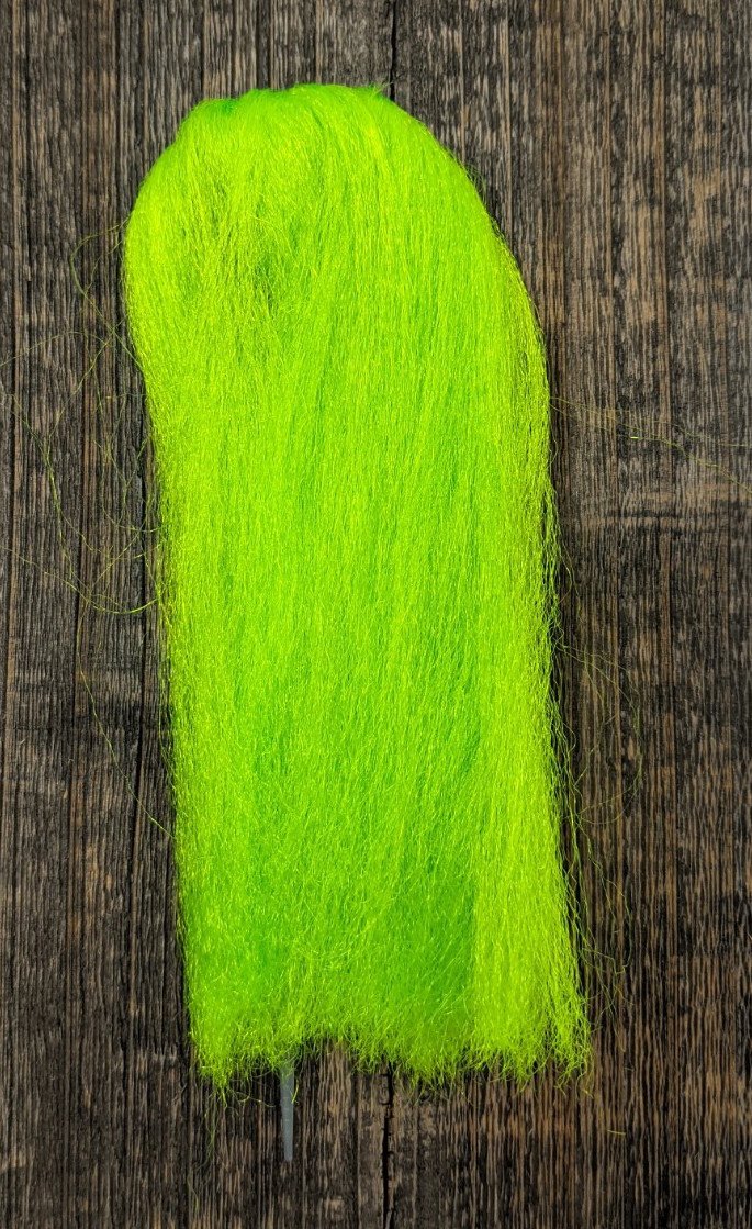 Hareline Dubbin Ice Fur Chartreuse Flash, Wing Materials
