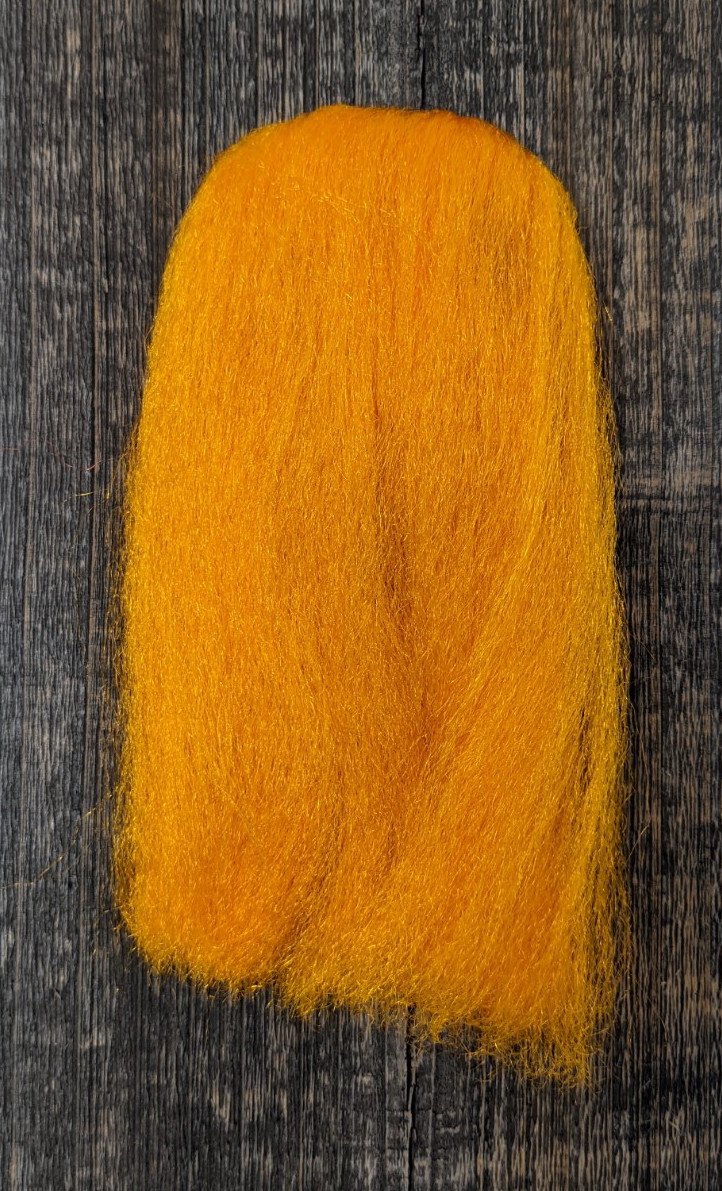 Hareline Dubbin Ice Fur Fl. Orange Flash, Wing Materials