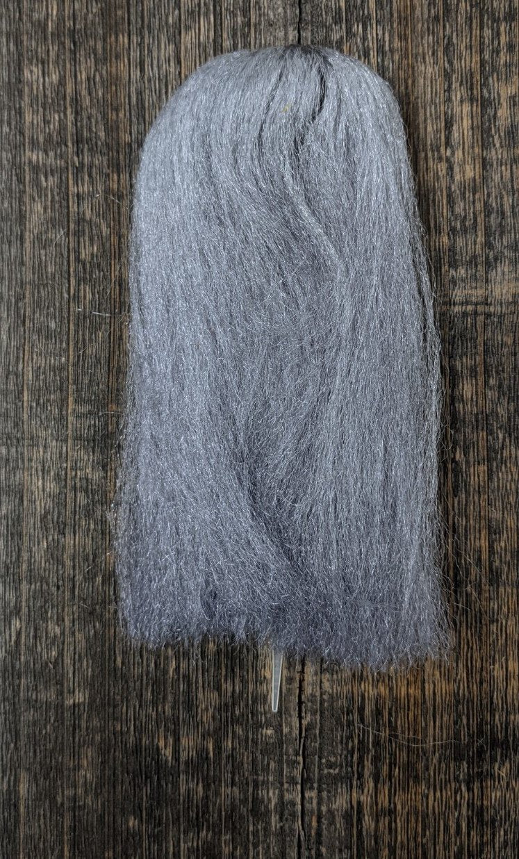 Hareline Dubbin Ice Fur Gray Flash, Wing Materials