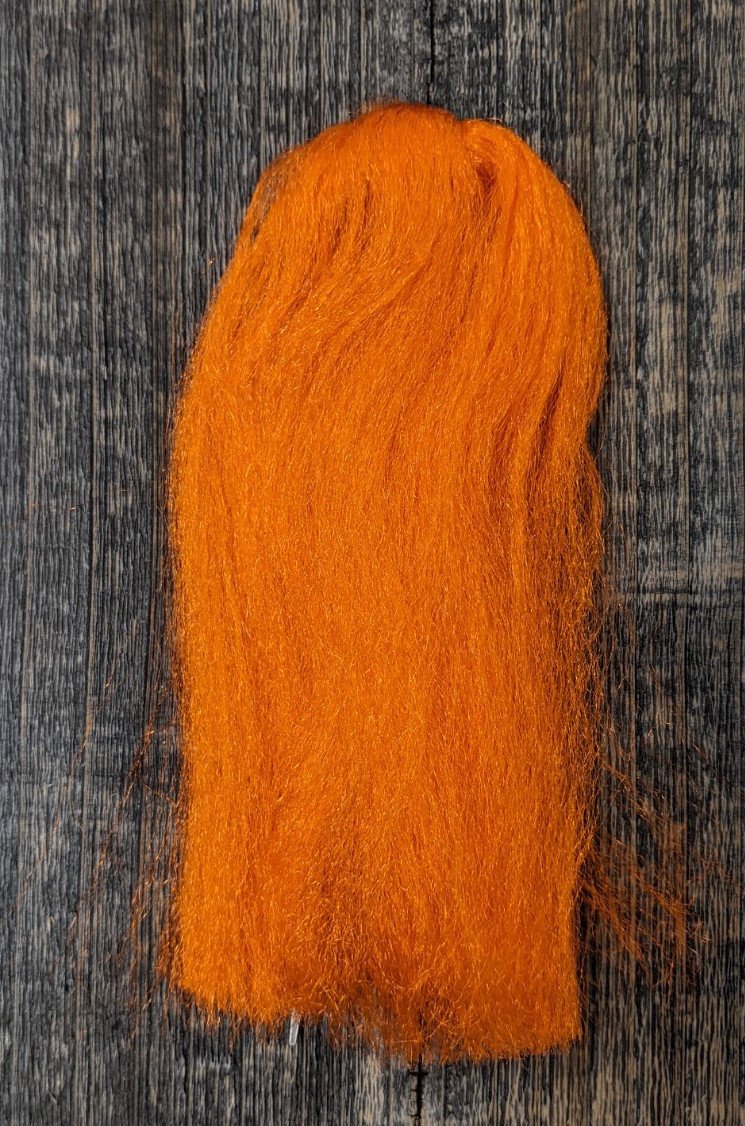Hareline Dubbin Ice Fur Hot Orange Flash, Wing Materials