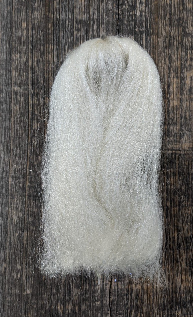 Hareline Dubbin Ice Fur Polar Bear Cream Flash, Wing Materials