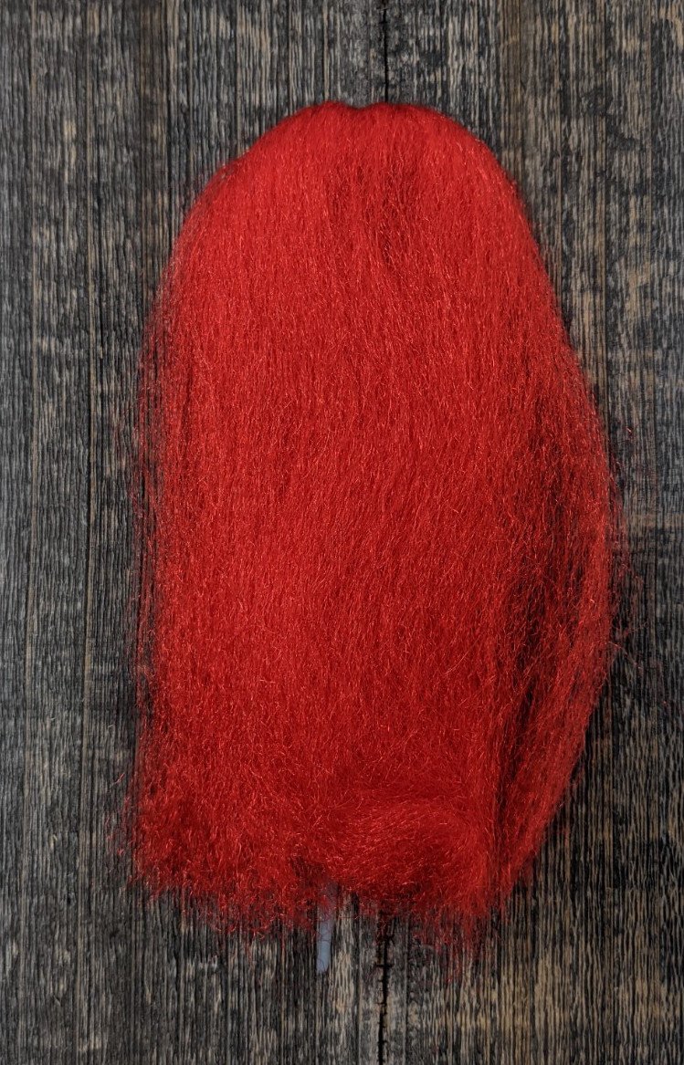 Hareline Dubbin Ice Fur Red Flash, Wing Materials