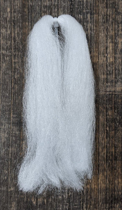 Hareline Dubbin Ice Fur White Flash, Wing Materials