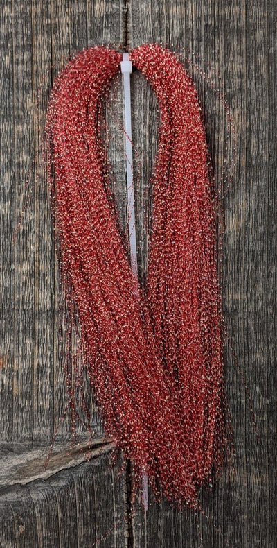 Hareline Dubbin Krystal Flash Pearl Red Flash, Wing Materials