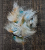 Hareline Dubbin Micro Groovy Bunny Strip Blue - Orange - White #1 Hair, Fur