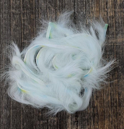 Hareline Dubbin Micro Groovy Bunny Strip Blue - Yellow- White #2 Hair, Fur