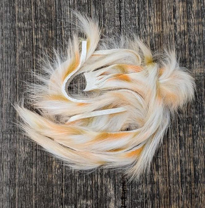 Hareline Dubbin Micro Groovy Bunny Strip Gold - Orange - White #5 Hair, Fur