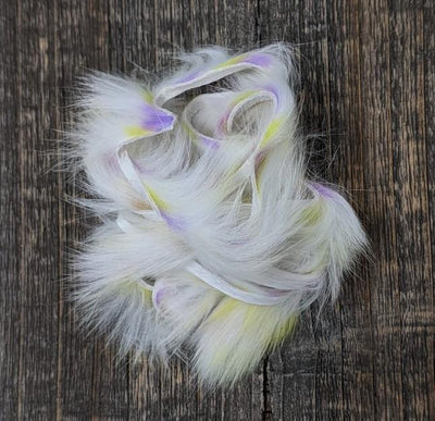 Hareline Dubbin Micro Groovy Bunny Strip Yellow - Chartreuse - Purple - White #7 Hair, Fur