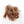 Hareline Dubbin Micro Pulsator Rabbit Strips #14 Black Barred Orange Over Tan Hair, Fur