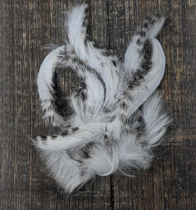 Hareline Dubbin Micro Pulsator Rabbit Strips Black Barred White Hair, Fur