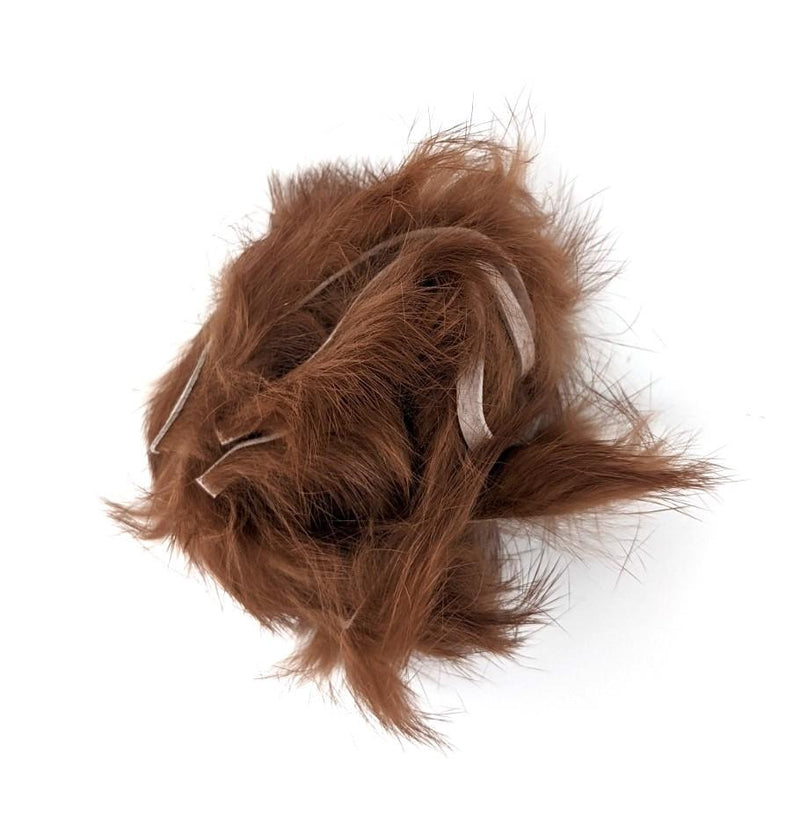Hareline Dubbin Micro Rabbit Strips Brown Hair, Fur