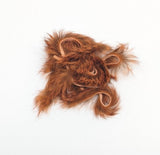 Hareline Dubbin Micro Rabbit Strips Crawfish Orange Hair, Fur