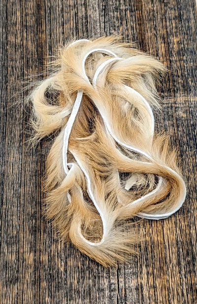 Hareline Dubbin Micro Rabbit Strips Light Brown Hair, Fur