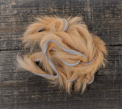 Hareline Dubbin Micro Rabbit Strips Peach Hair, Fur