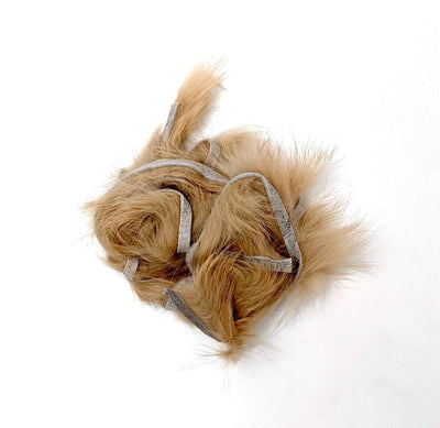 Hareline Dubbin Micro Rabbit Strips Tan Hair, Fur