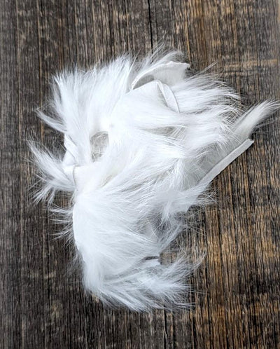 Hareline Dubbin Micro Rabbit Strips White Hair, Fur