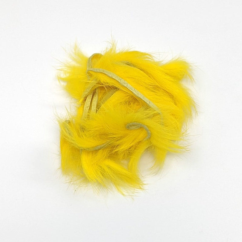 Hareline Dubbin Micro Rabbit Strips Yellow Hair, Fur
