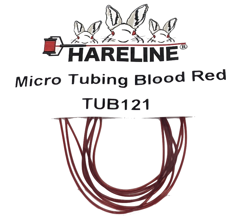 Hareline Dubbin Micro Tubing Blood Red Chenilles, Body Materials