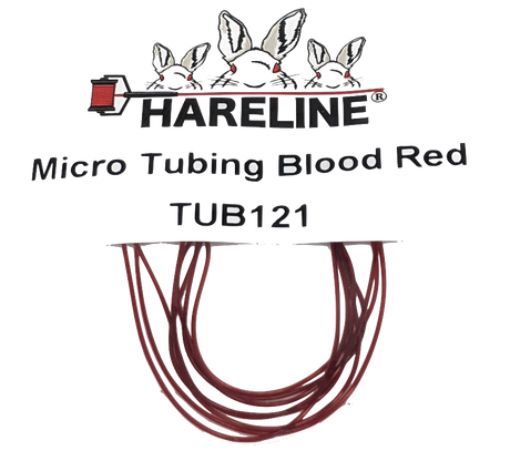 Hareline Dubbin Micro Tubing Blood Red Chenilles, Body Materials