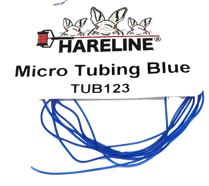 Hareline Dubbin Micro Tubing Blue Chenilles, Body Materials