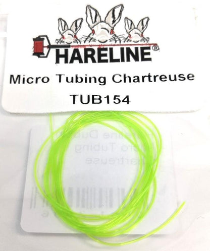 Hareline Dubbin Micro Tubing Chartreuse Chenilles, Body Materials