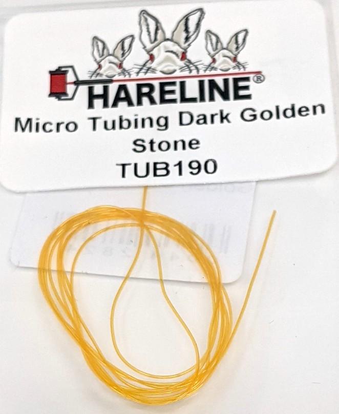 Hareline Dubbin Micro Tubing Dark Golden Stone Chenilles, Body Materials