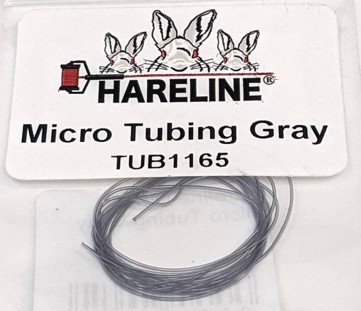 Hareline Dubbin Micro Tubing Gray Chenilles, Body Materials