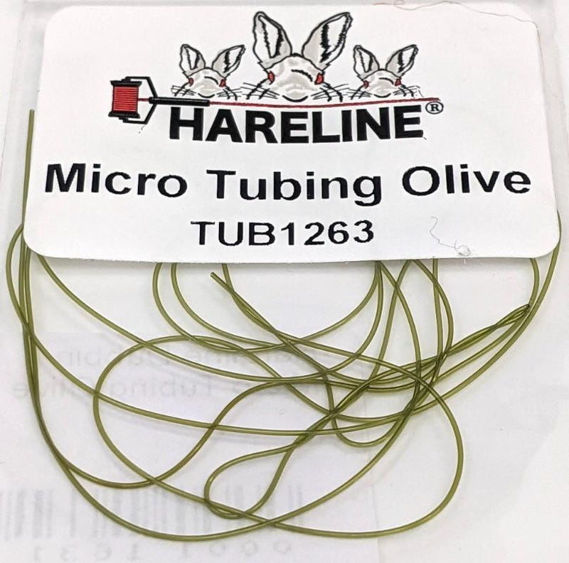 Hareline Dubbin Micro Tubing Olive Chenilles, Body Materials