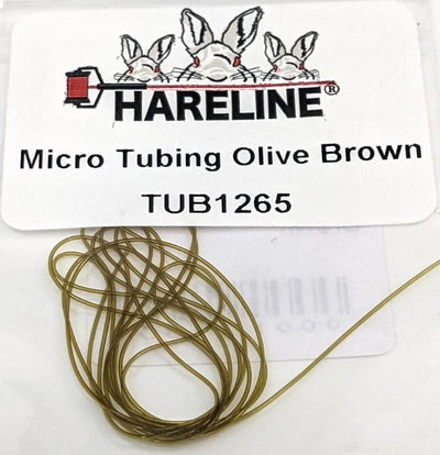 Hareline Dubbin Micro Tubing Olive Brown Chenilles, Body Materials